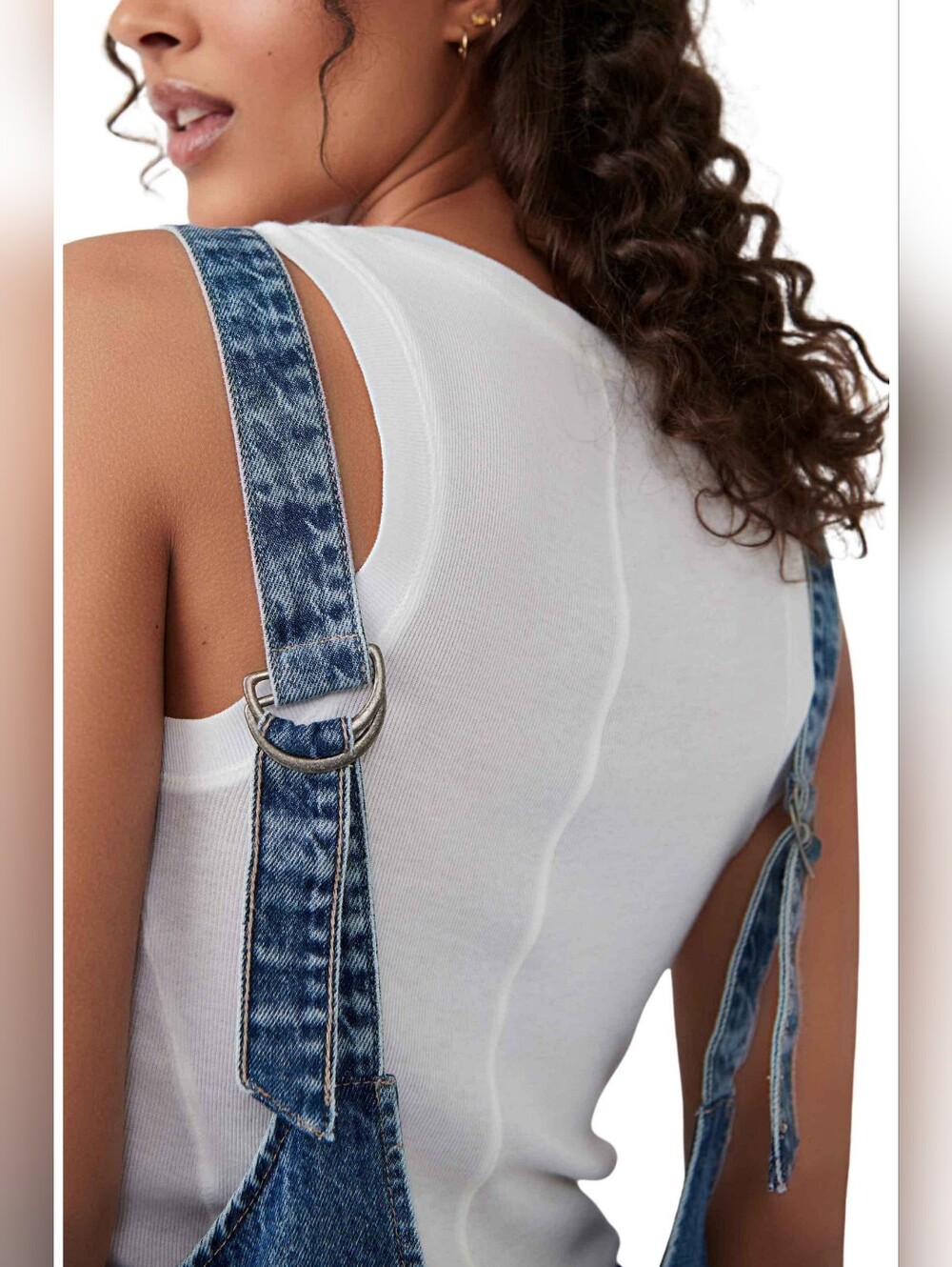 Free People High Roller Denim Jumpsuit - Picture 4 of 10